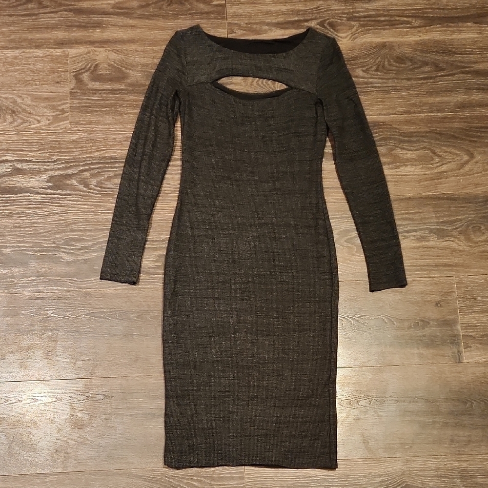 ❤️ BAILEY 44 SOCIAL LIFE SHEATH MIDI DRESS, CHARCOAL, SMALL - Picture 3 of 11